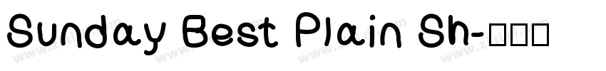 Sunday Best Plain Sh字体转换